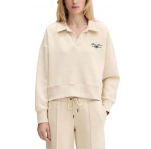 GUESS JEANS NOTCHED COLLAR CROP SWEAT ΦΟΥΤΕΡ ΜΠΛΟΥΖΑ ΓΥΝΑΙΚΕΙΑ BEIGE
