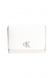 CALVIN KLEIN JEANS MONIMAL MONOGRAM ΠΟΡΤΟΦΟΛΙ ΓΥΝΑΙΚΕΙΟ WHITE