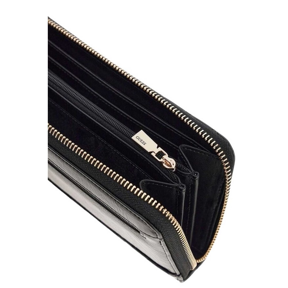 GUESS CHERYL SLG LARGE ZIP AROUND ΠΟΡΤΟΦΟΛΙ ΓΥΝΑΙΚΕΙΟ BLACK