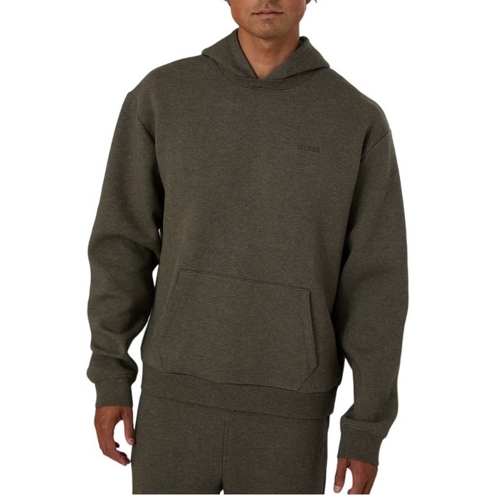 GUESS BAYRON HOODIE SWEATSHIRT ΜΠΛΟΥΖΑ ΦΟΥΤΕΡ ΑΝΔΡΙΚΗ OLIVE