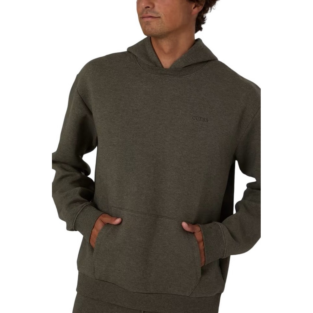 GUESS BAYRON HOODIE SWEATSHIRT ΜΠΛΟΥΖΑ ΦΟΥΤΕΡ ΑΝΔΡΙΚΗ OLIVE