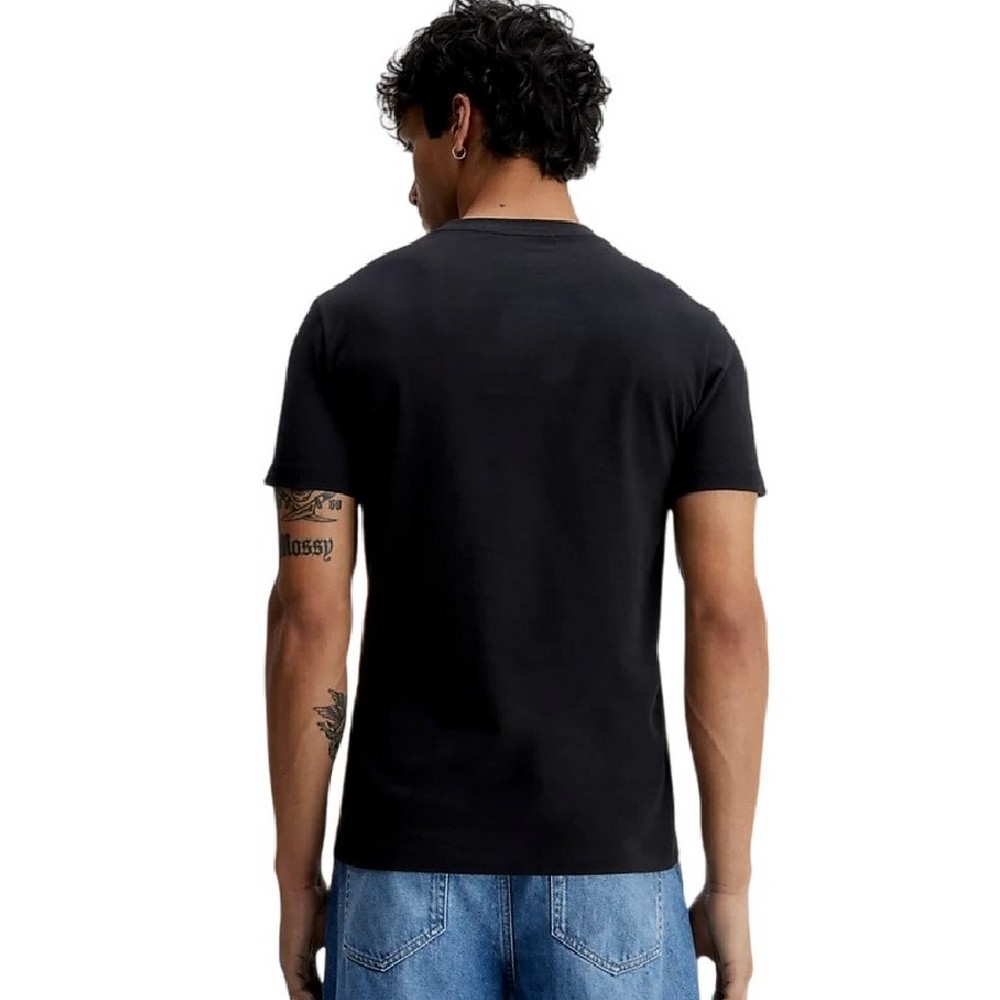 CALVIN KLEIN JEANS TRANSPARENT STRIPE LOGO T-SHIRT ΑΝΔΡΙΚΟ BLACK