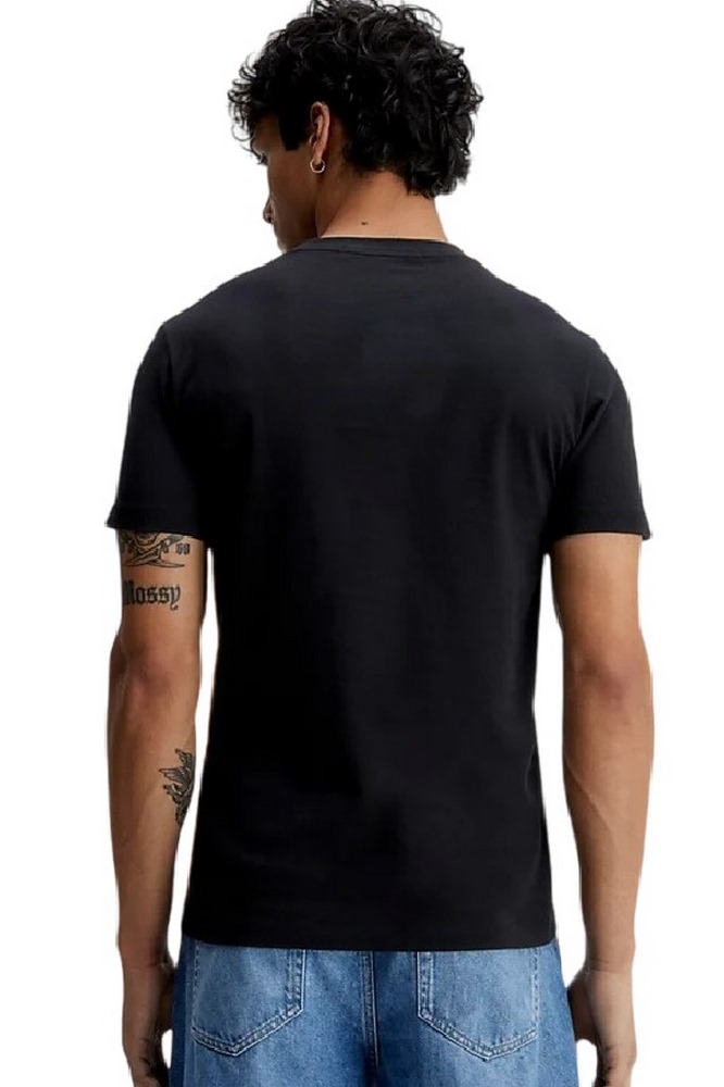 CALVIN KLEIN JEANS TRANSPARENT STRIPE LOGO T-SHIRT ΑΝΔΡΙΚΟ BLACK