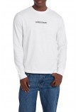 GUESS JEANS  LS CN REG EMBRO TEE ΜΠΛΟΥΖΑ ΑΝΔΡΙΚΗ WHITE
