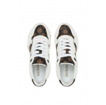 GUESS HAPYY FLPHAPFAL12  ΠΑΠΟΥΤΣΙ ΓΥΝΑΙΚΕΙΟ WHITE/BROWN