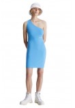 CALVIN KLEIN JEANS BACK ASYM CUT OUT MILANO DRESS ΦΟΡΕΜΑ ΓΥΝΑΙΚΕΙΟ BLUE