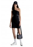 CALVIN KLEIN JEANS BACK ASYM CUT OUT MILANO DRESS ΦΟΡΕΜΑ ΓΥΝΑΙΚΕΙΟ BLACK