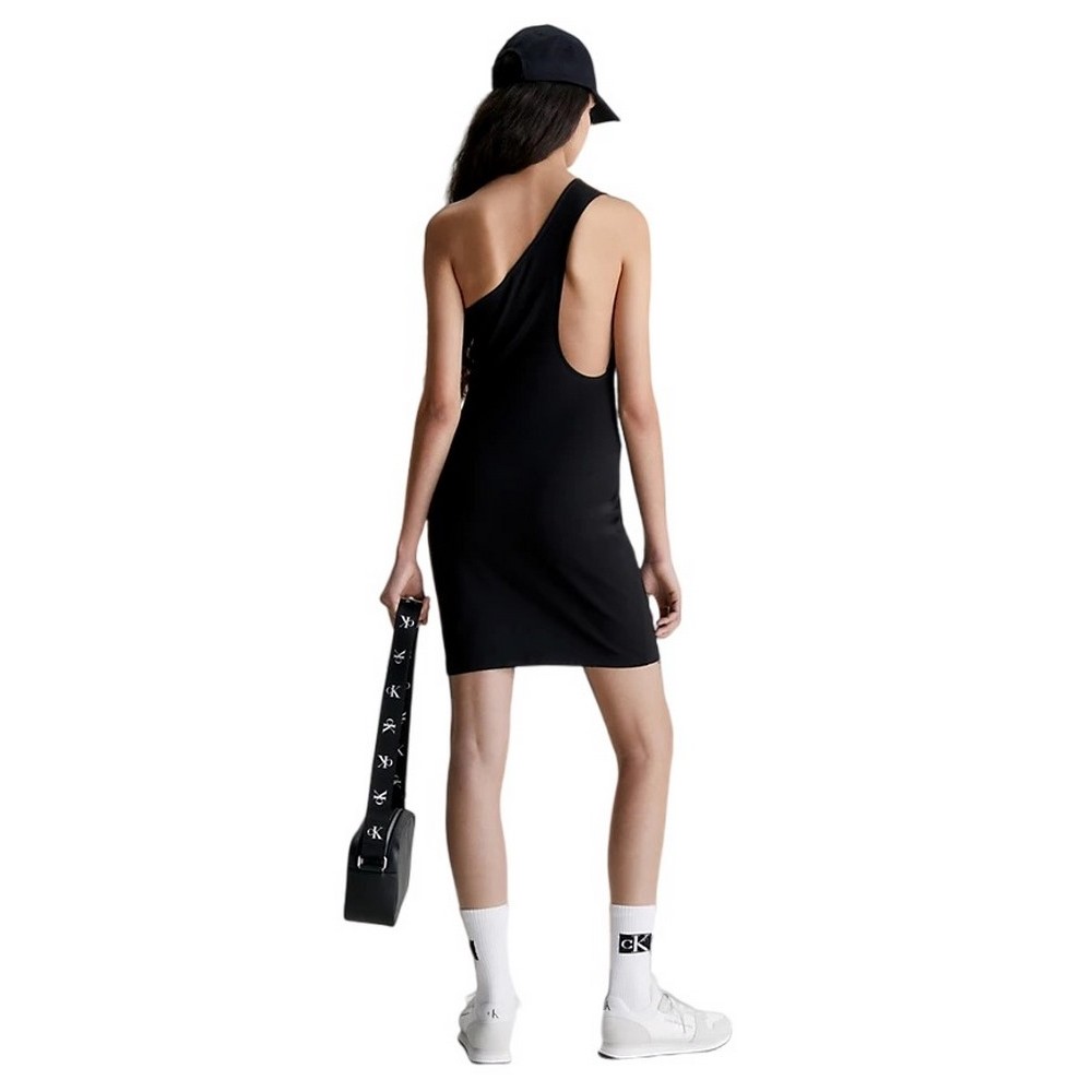 CALVIN KLEIN JEANS BACK ASYM CUT OUT MILANO DRESS ΦΟΡΕΜΑ ΓΥΝΑΙΚΕΙΟ BLACK