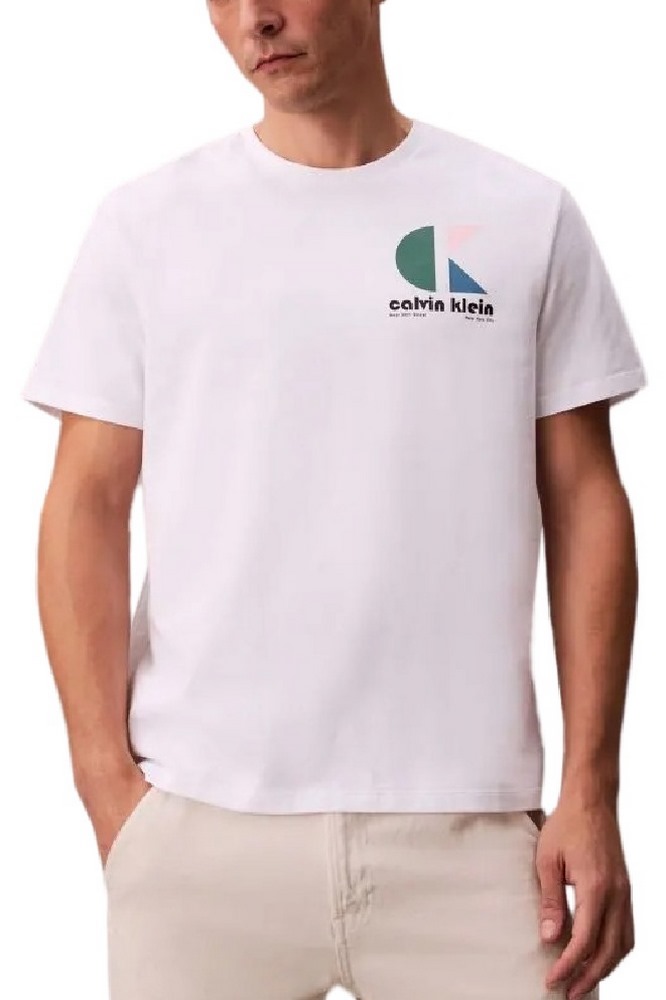 CALVIN KLEIN JEANS 20S CK BHS LG GRP T-SHIRT ΜΠΛΟΥΖΑ ΑΝΔΡΙΚΗ WHITE