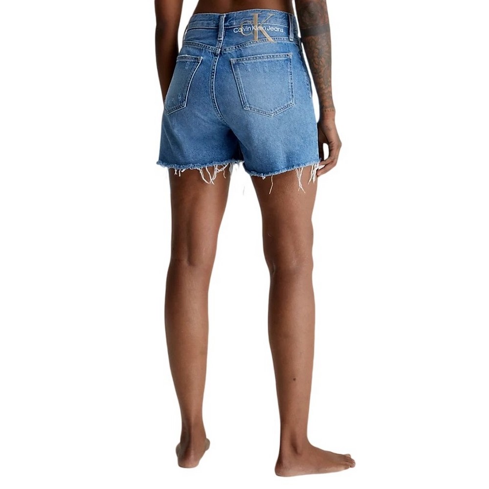 CALVIN KLEIN JEANS MOM SHORT ΣΟΡΤΣ ΓΥΝΑΙΚΕΙΟ BLUΕ DENIM