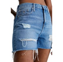 CALVIN KLEIN JEANS MOM SHORT ΣΟΡΤΣ ΓΥΝΑΙΚΕΙΟ BLUΕ DENIM