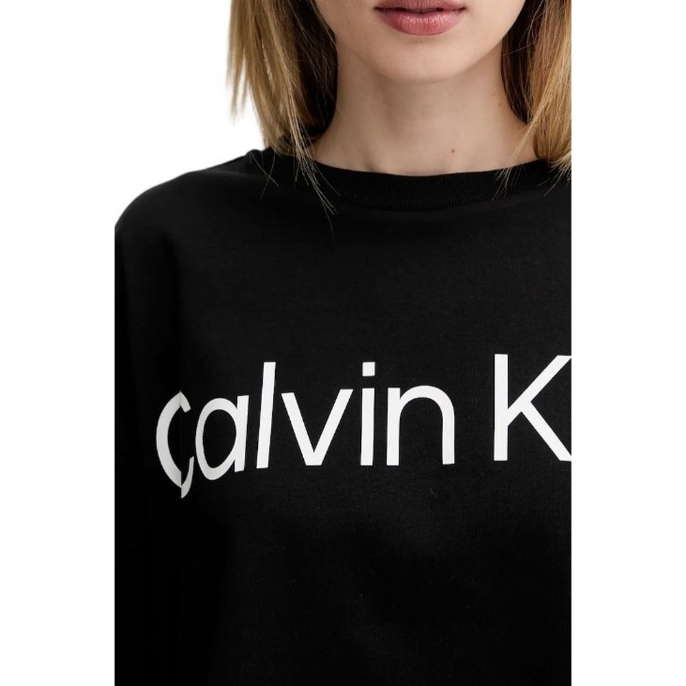 CALVIN KLEIN BOXY LOGO GRAPHIC TEE T-SHIRT ΜΠΛΟΥΖΑ ΓΥΝΑΙΚΕΙΑ BLACK