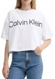 CALVIN KLEIN BOXY LOGO GRAPHIC TEE T-SHIRT ΜΠΛΟΥΖΑ ΓΥΝΑΙΚΕΙΑ WHITE