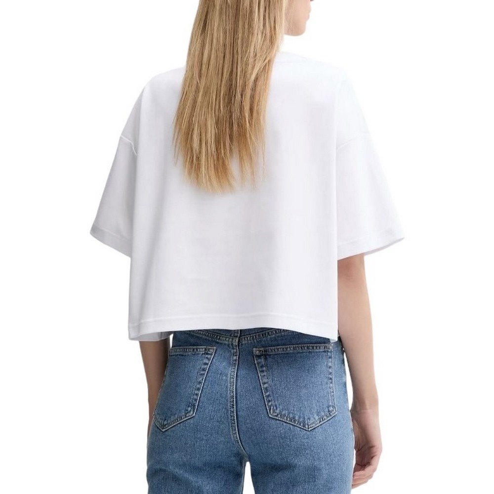 CALVIN KLEIN BOXY LOGO GRAPHIC TEE T-SHIRT ΜΠΛΟΥΖΑ ΓΥΝΑΙΚΕΙΑ WHITE