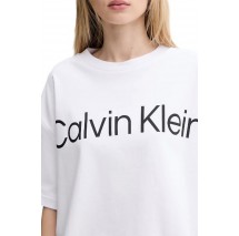 CALVIN KLEIN BOXY LOGO GRAPHIC TEE T-SHIRT ΜΠΛΟΥΖΑ ΓΥΝΑΙΚΕΙΑ WHITE