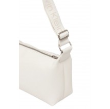 CALVIN KLEIN JEANS OVER WEBBING SHOULDER BAG22 PU ΤΣΑΝΤΑ ΓΥΝΑΙΚΕΙΑ OFF WHITE