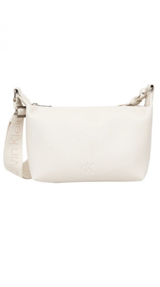 CALVIN KLEIN JEANS OVER WEBBING SHOULDER BAG22 PU ΤΣΑΝΤΑ ΓΥΝΑΙΚΕΙΑ OFF WHITE