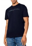 TOMMY JEANS REG LINEAR LOGO TEE EXT T-SHIRT ΜΠΛΟΥΖΑ ΑΝΔΡΙΚΗ DARK NAVY