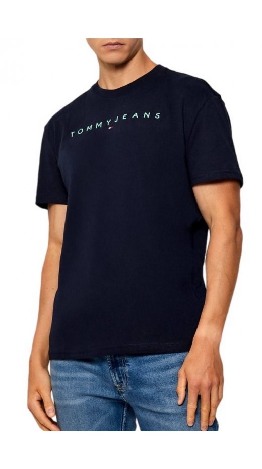 TOMMY JEANS REG LINEAR LOGO TEE EXT T-SHIRT ΜΠΛΟΥΖΑ ΑΝΔΡΙΚΗ DARK NAVY