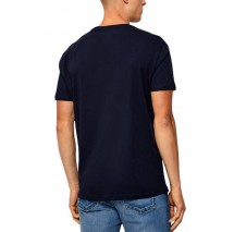 TOMMY JEANS REG LINEAR LOGO TEE EXT T-SHIRT ΜΠΛΟΥΖΑ ΑΝΔΡΙΚΗ DARK NAVY