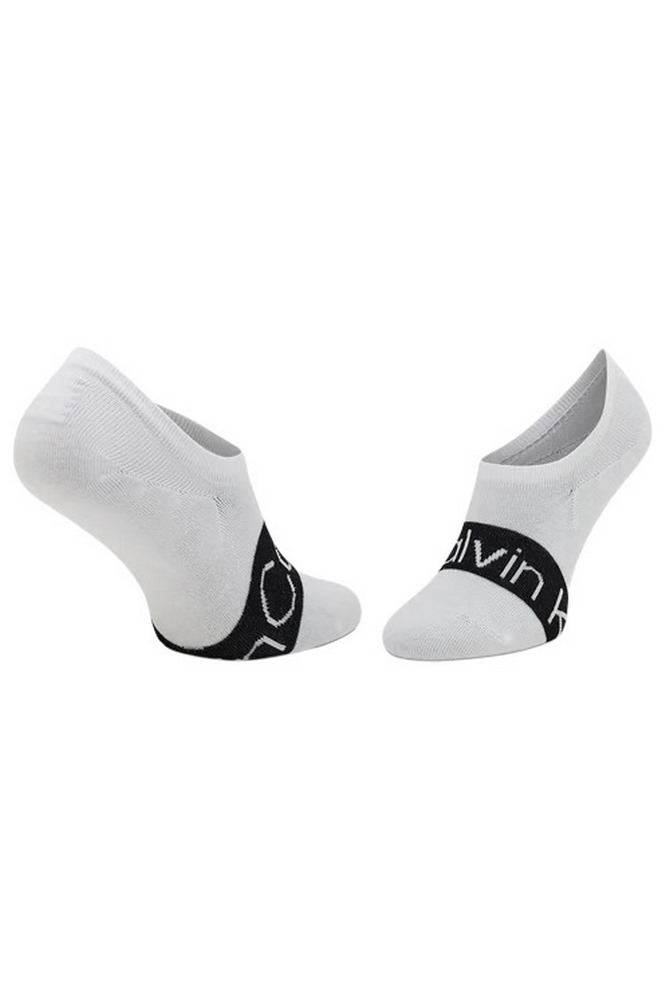 CALVIN KLEIN JEANS CK MEN FOOTIE LIGH CUT 2P LOGO RIB. ΚΑΛΤΣΕΣ ΑΝΔΡΙΚΕΣ WHITE