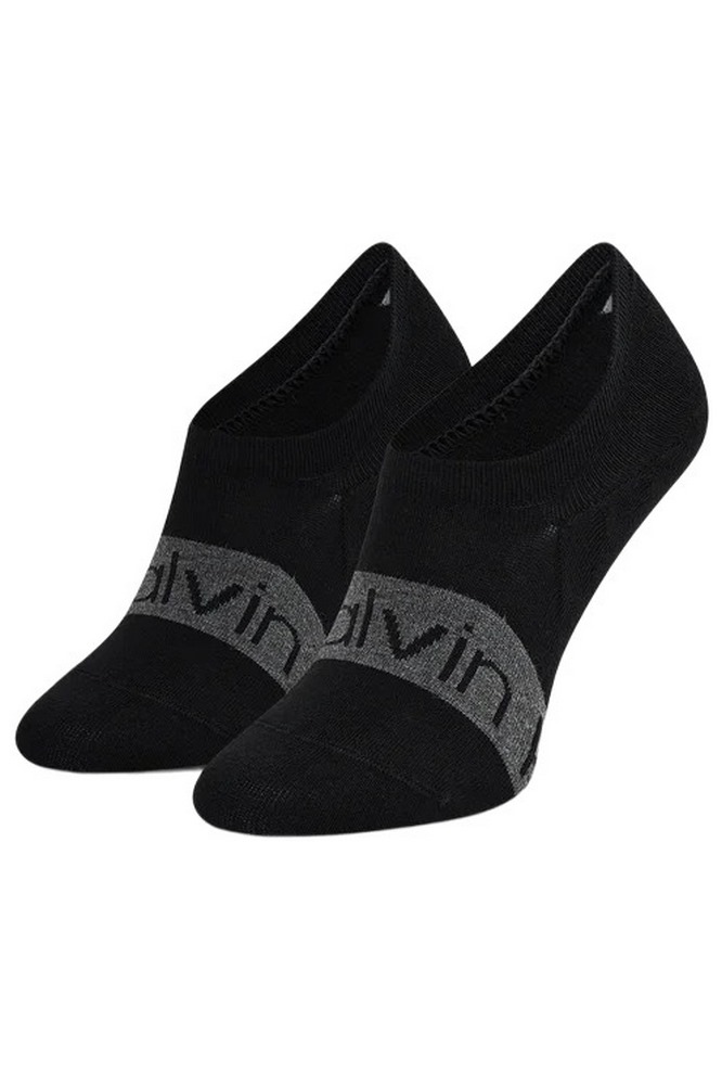 CALVIN KLEIN JEANS CK MEN FOOTIE LIGH CUT 2P LOGO RIB. ΚΑΛΤΣΕΣ ΑΝΔΡΙΚΕΣ BLACK