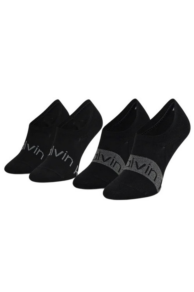 CALVIN KLEIN JEANS CK MEN FOOTIE LIGH CUT 2P LOGO RIB. ΚΑΛΤΣΕΣ ΑΝΔΡΙΚΕΣ BLACK