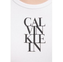CALVIN KLEIN JEANS SL COTTON RIB SOLID TANK ΤΟΠ ΓΥΝΑΙΚΕΙΟ WHITE