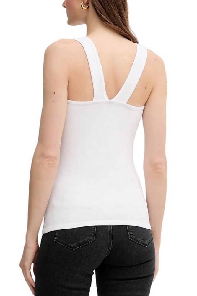 CALVIN KLEIN JEANS SL COTTON RIB SOLID TANK ΤΟΠ ΓΥΝΑΙΚΕΙΟ WHITE