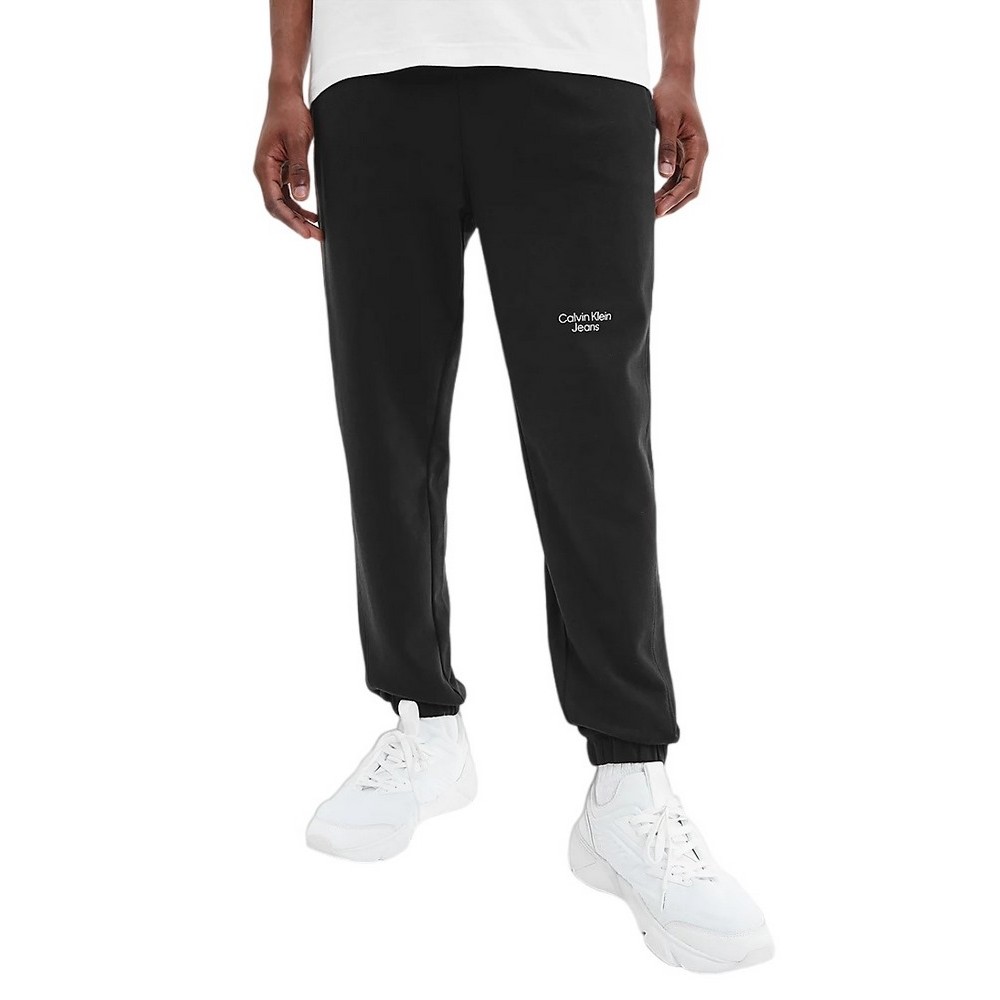 CALVIN KLEIN JEANS STACKED LOGO HWK PANT ΠΑΝΤΕΛΟΝΙ ΦΟΡΜΑΣ ΑΝΤΡΙΚΟ BLACK