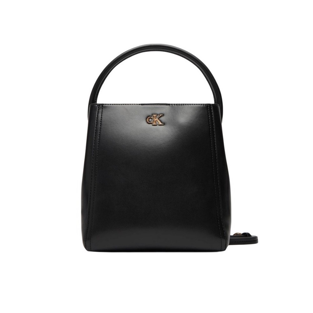 CALVIN KLEIN BUCKET WITH STRAP ΤΣΑΝΤΑ ΓΥΝΑΙΚΕΙΑ BLACK