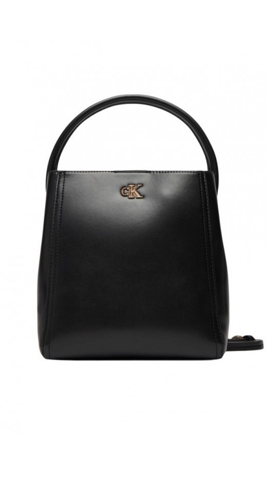 CALVIN KLEIN BUCKET WITH STRAP ΤΣΑΝΤΑ ΓΥΝΑΙΚΕΙΑ BLACK