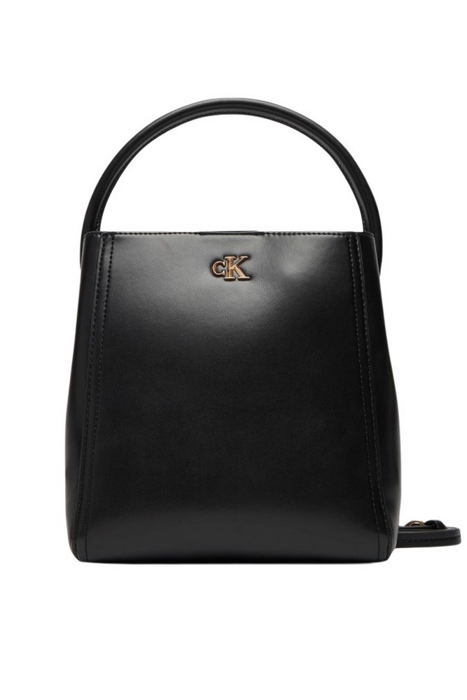 CALVIN KLEIN BUCKET WITH STRAP ΤΣΑΝΤΑ ΓΥΝΑΙΚΕΙΑ BLACK