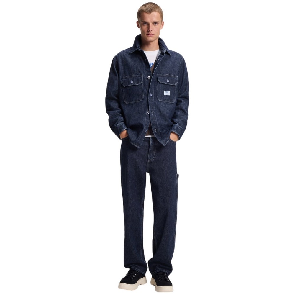 HUGO BOSS JEANS CARPENTER/4 ΤΖΙΝ ΠΑΝΤΕΛΟΝΙ ΑΝΔΡΙΚΟ DENIM DARK