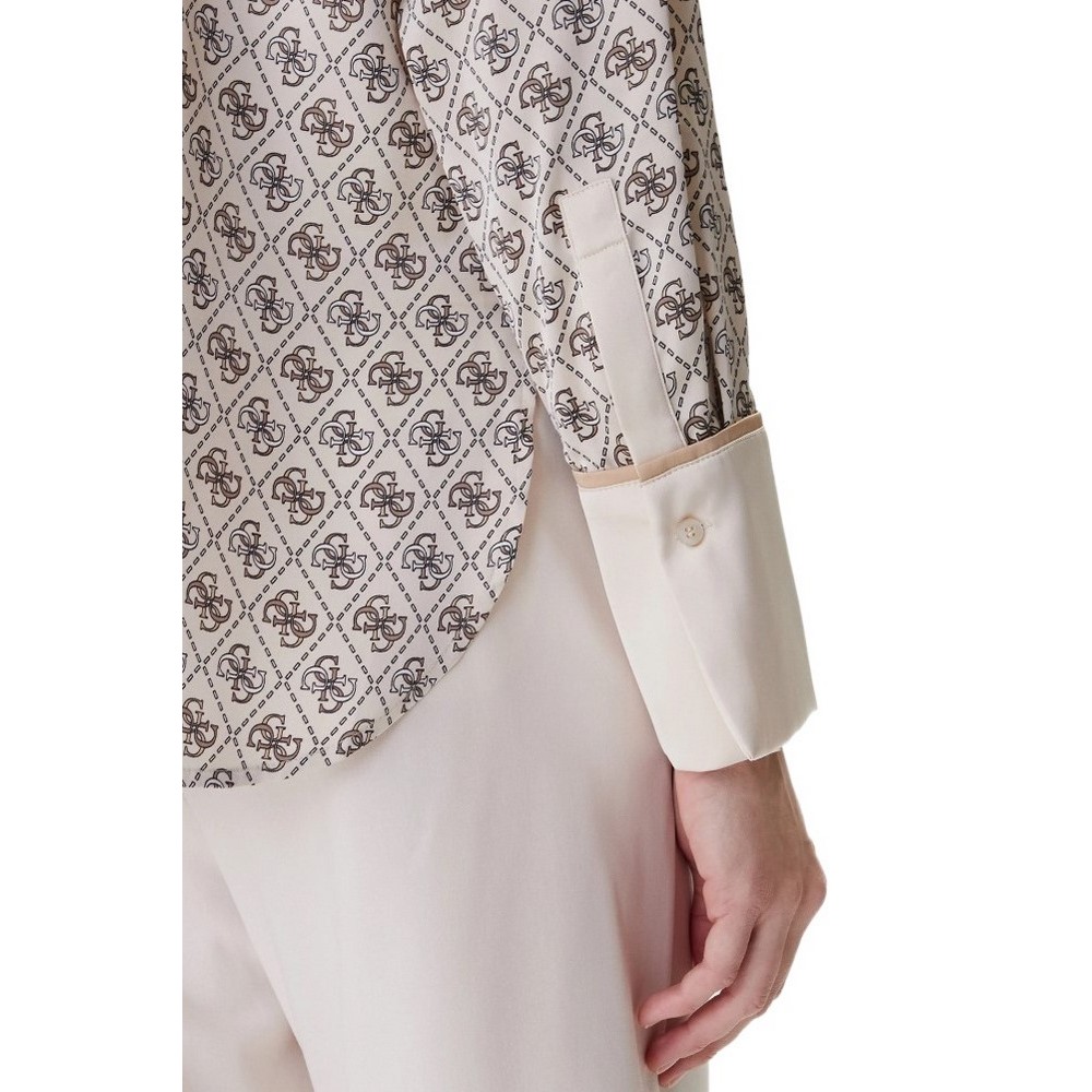 GUESS LS ALEXANDRA SHIRT ΠΟΥΚΑΜΙΣΟ ΓΥΝΑΙΚΕΙΟ TAUPE