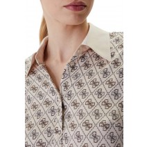GUESS LS ALEXANDRA SHIRT ΠΟΥΚΑΜΙΣΟ ΓΥΝΑΙΚΕΙΟ TAUPE