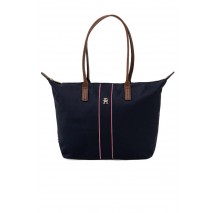TOMMY HILFIGER POPETTE TOTE CORP ΤΣΑΝΤΑ ΓΥΝΑΙΚΕΙΑ NAVY