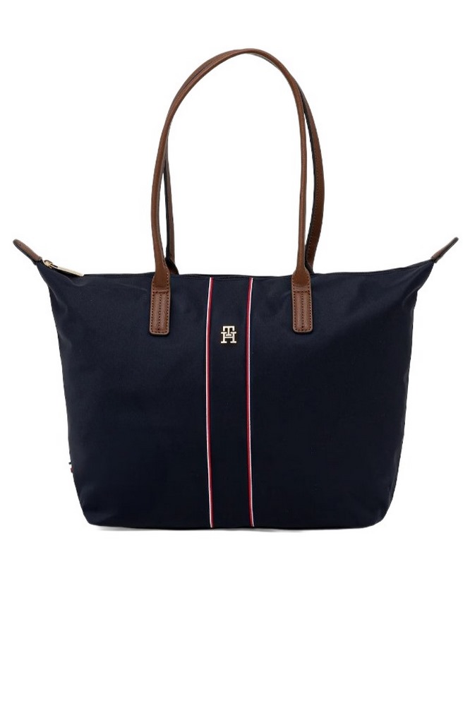 TOMMY HILFIGER POPETTE TOTE CORP ΤΣΑΝΤΑ ΓΥΝΑΙΚΕΙΑ NAVY