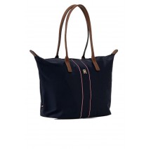 TOMMY HILFIGER POPETTE TOTE CORP ΤΣΑΝΤΑ ΓΥΝΑΙΚΕΙΑ NAVY