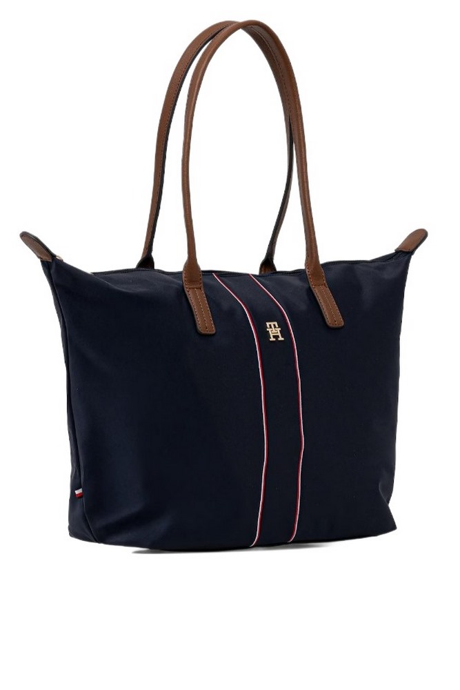 TOMMY HILFIGER POPETTE TOTE CORP ΤΣΑΝΤΑ ΓΥΝΑΙΚΕΙΑ NAVY