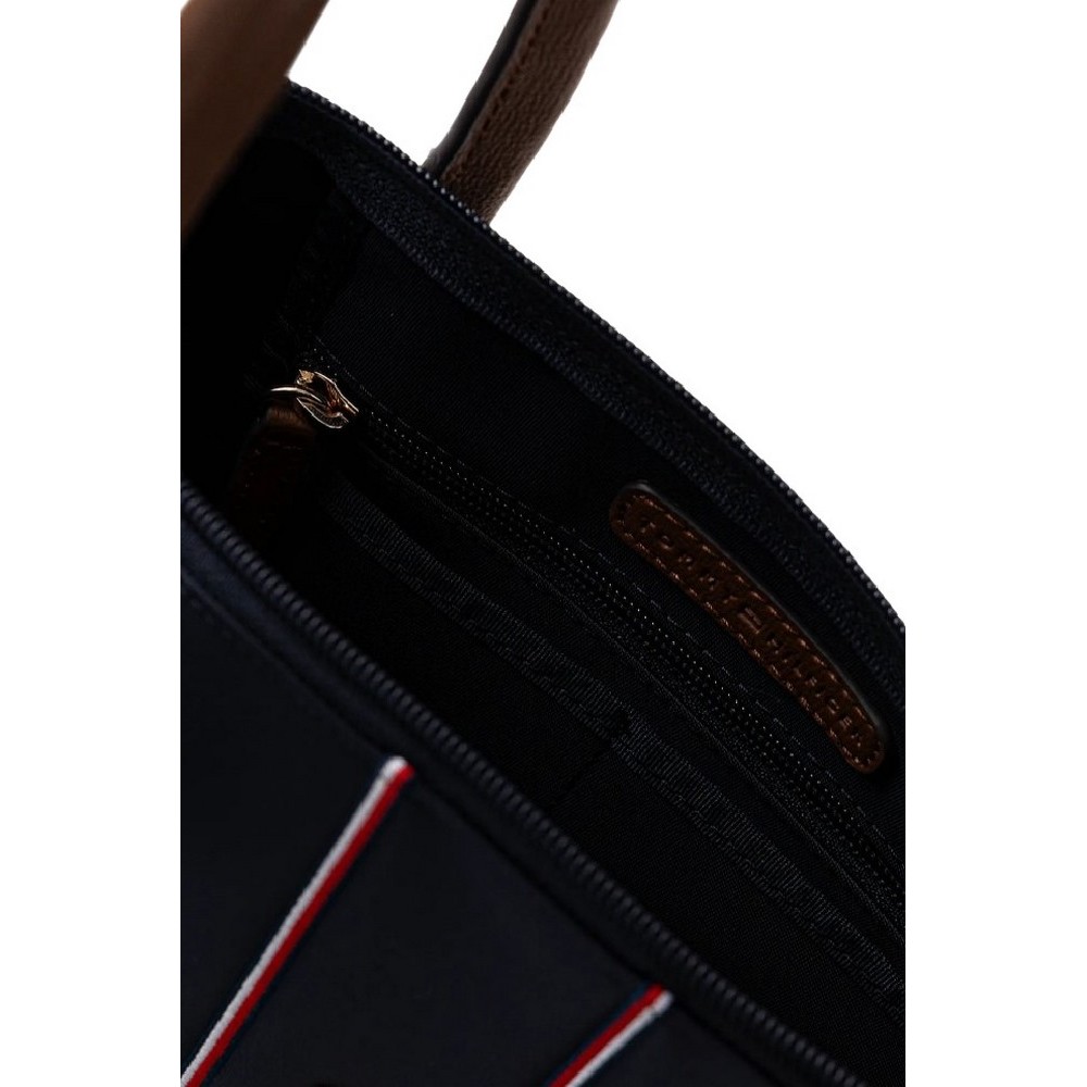 TOMMY HILFIGER POPETTE TOTE CORP ΤΣΑΝΤΑ ΓΥΝΑΙΚΕΙΑ NAVY