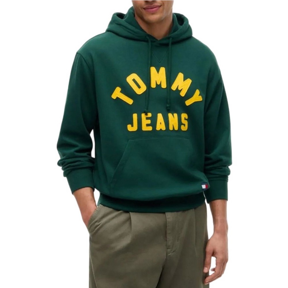 TOMMY JEANS RLX NEW CLASSIC HOODIE ΜΠΛΟΥΖΑ ΦΟΥΤΕΡ ΑΝΔΡΙΚΗ GREEN