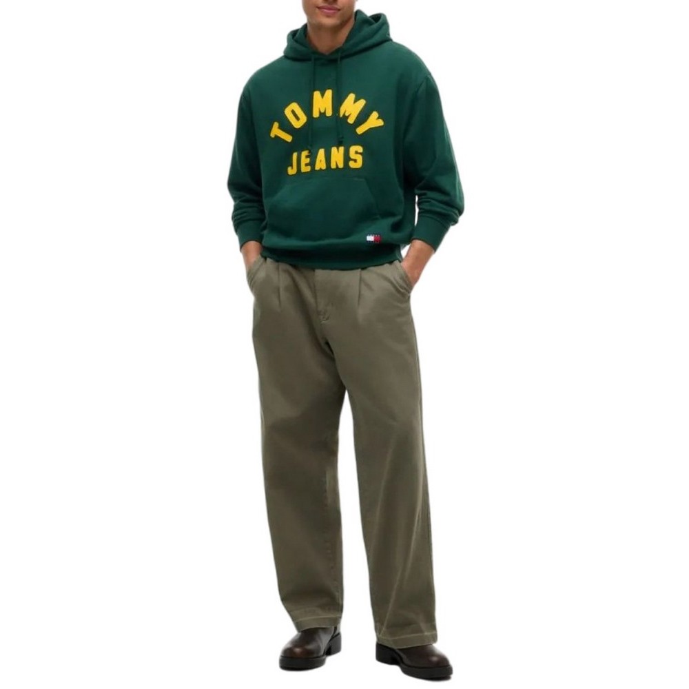 TOMMY JEANS RLX NEW CLASSIC HOODIE ΜΠΛΟΥΖΑ ΦΟΥΤΕΡ ΑΝΔΡΙΚΗ GREEN