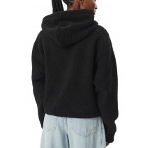 TOMMY JEANS TEDDY HOODED ZIP THRU EXT ΖΑΚΕΤΑ ΓΥΝΑΙΚΕΙΑ BLACK
