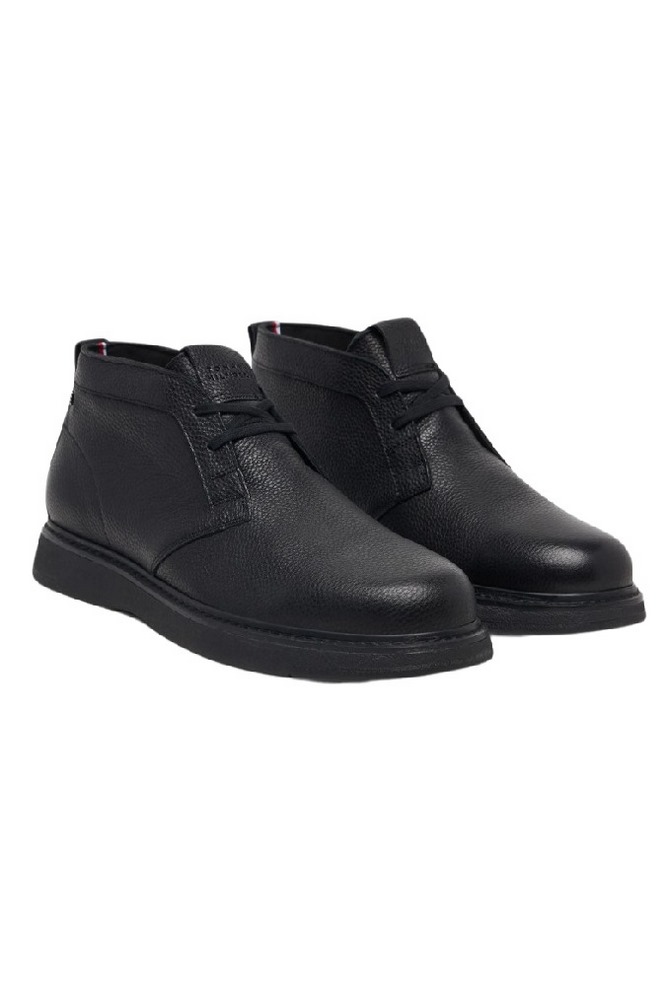 TOMMY HILFIGER COMFORT LEATHER CHUKKA ΠΑΠΟΥΤΣΙ ΑΝΔΡΙΚΟ BLACK