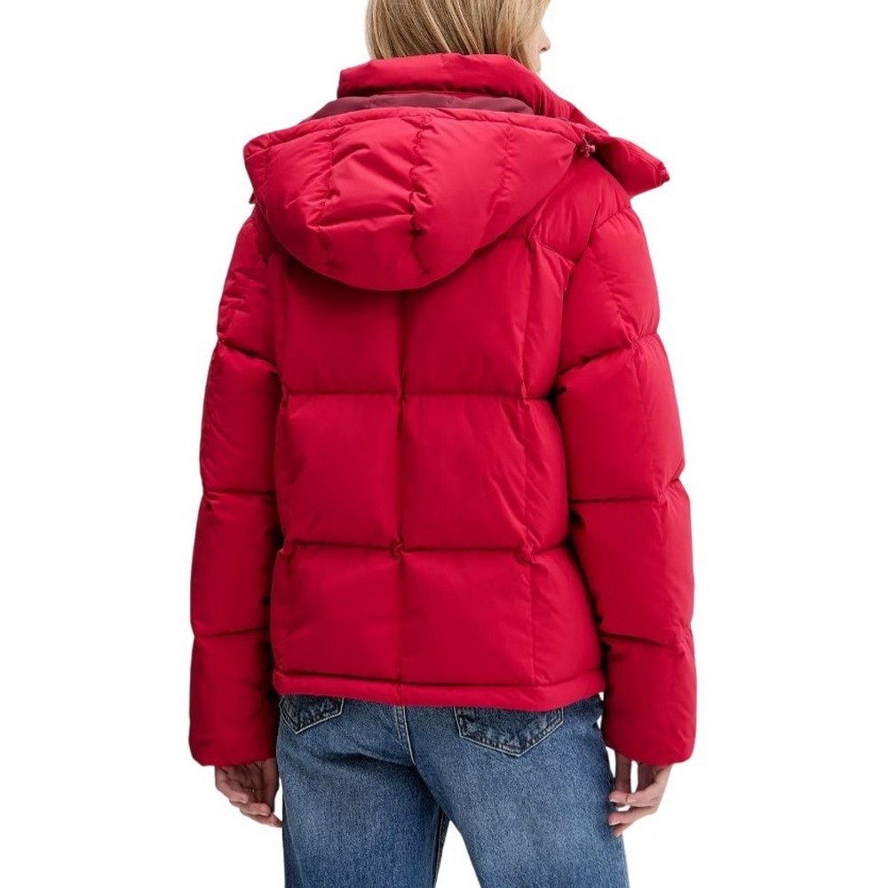 TOMMY JEANS ALASKA GRID DOWN JACKET EXT ΜΠΟΥΦΑΝ ΓΥΝΑΙΚΕΙΟ RED