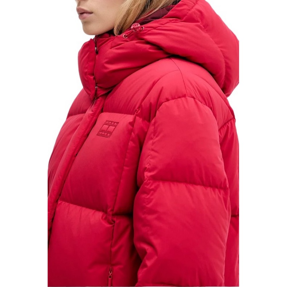 TOMMY JEANS ALASKA GRID DOWN JACKET EXT ΜΠΟΥΦΑΝ ΓΥΝΑΙΚΕΙΟ RED