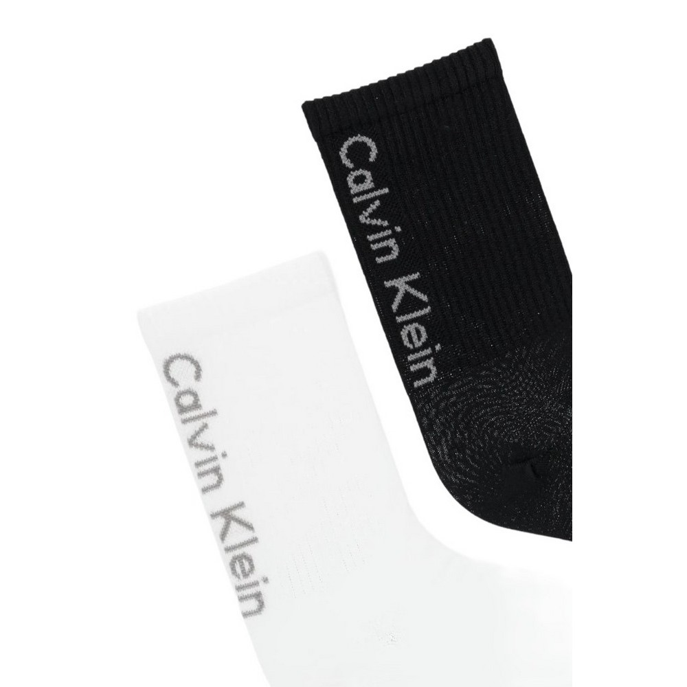 CALVIN KLEIN  WOMEN SOCK 2P BACK LOGO ΚΑΛΤΣΕΣ ΓΥΝΑΙΚΕΙΕΣ BLACK/WHITE