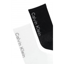 CALVIN KLEIN  WOMEN SOCK 2P BACK LOGO ΚΑΛΤΣΕΣ ΓΥΝΑΙΚΕΙΕΣ BLACK/WHITE
