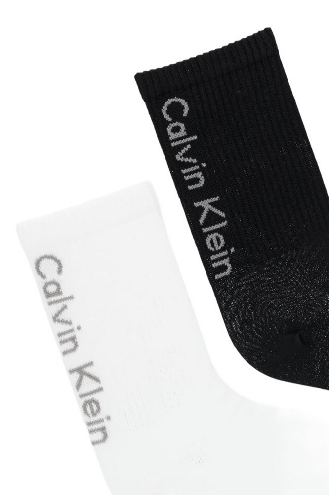 CALVIN KLEIN  WOMEN SOCK 2P BACK LOGO ΚΑΛΤΣΕΣ ΓΥΝΑΙΚΕΙΕΣ BLACK/WHITE